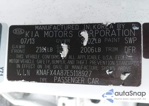 2014 Kia Forte Ex из США, поврежденный, VIN KNAFX4A87E5118927